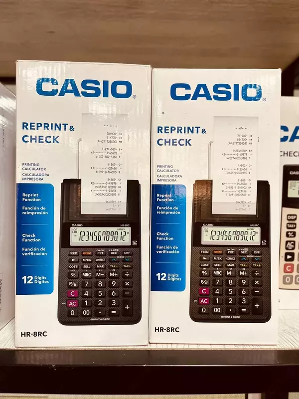 CASIO HR-8RC Chop etish kalkulyatori (12-bit)