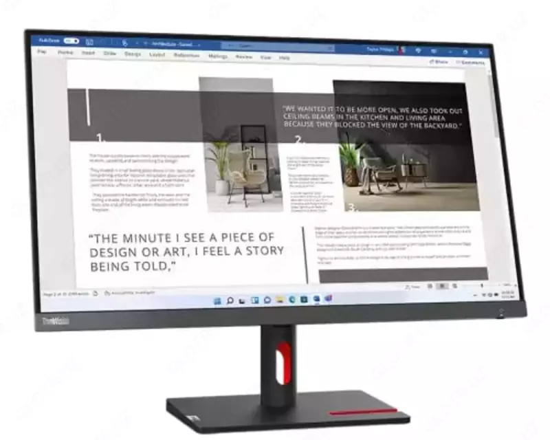 Монитор "Lenovo" ThinkVision S27i-30, 27" Full HD IPS (Арт. - 63DFKAT4EU) Черный