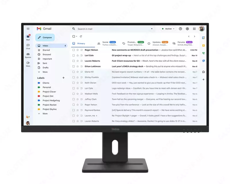 Lenovo E27-40 H25270FE0 Monitor, 27" FHD IPS, 100 Hz (Mahsulot raqami 64BCMAT4EU) Qora