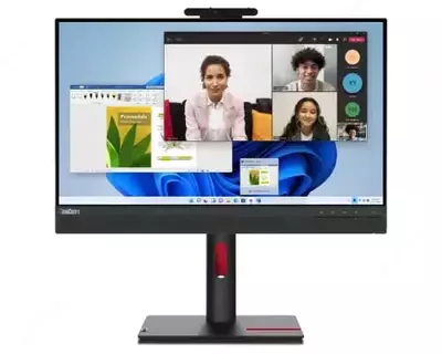 Lenovo ThinkCentre TIO24Gen5 Tiny-In-One 24-avlod 5-monitor, 23.8" FHD (Mahsulot raqami 12NAGAT1EU) Qora