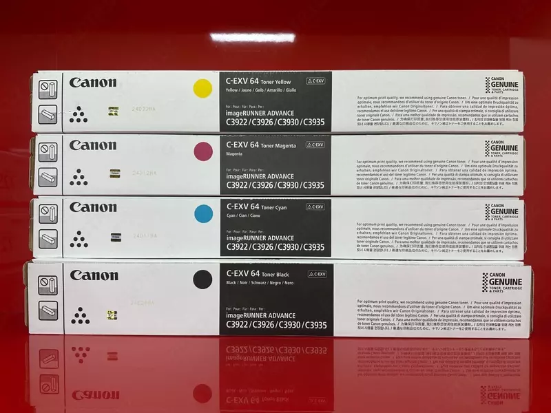 Canon C-EXV 64 (CMYK комплект) — оригинальные тонер-картриджи для imageRUNNER ADVANCE DX C3900