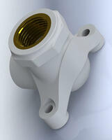  Колено с настенным креплением (ушастик) внутр/рез (Ø 20½) - 