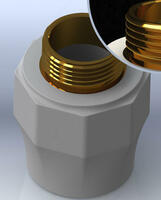 Комбинированная муфта (адаптор) с наружной резьбой (Ø 25½)