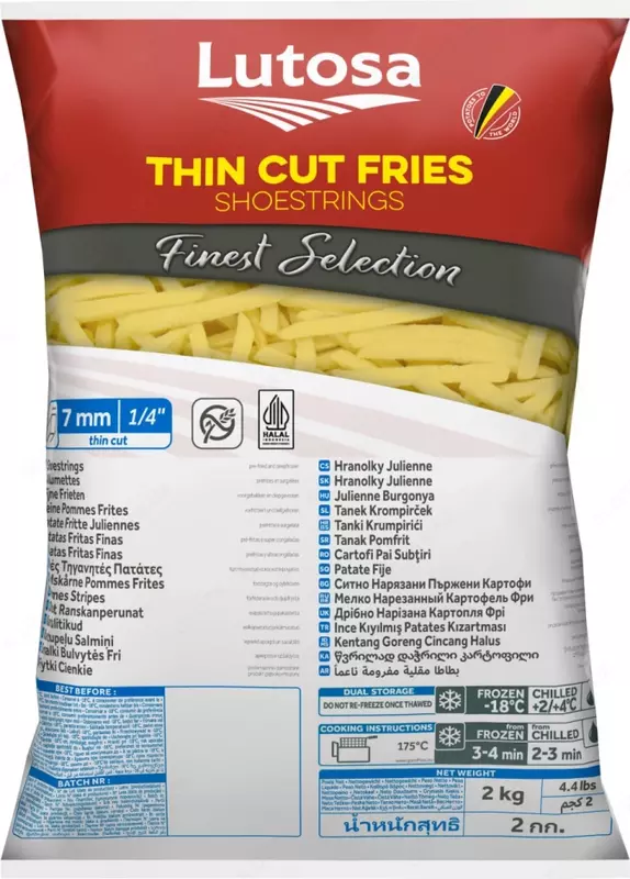 Lutosa тонко нарезанный картофель фри - лучший выбор