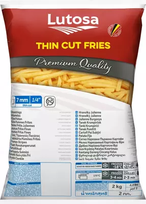 Lutosa yupqa kesilgan kartoshka fri - premium sifat