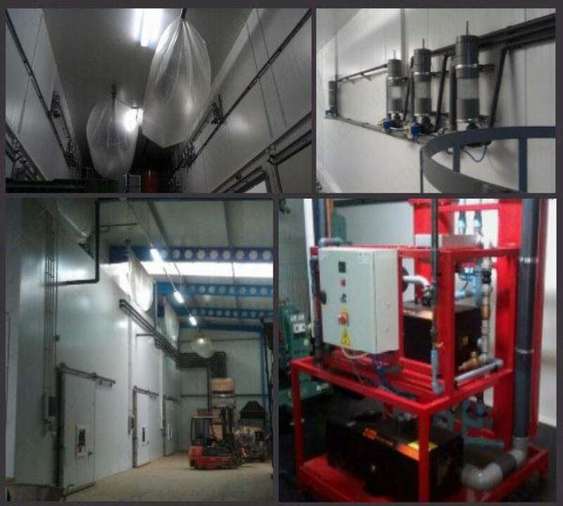 Устройство овощехранилищ с регулируемой газовой средой (РГС)