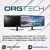  Монитор Samsung LS34J550 2K UltraWide - 