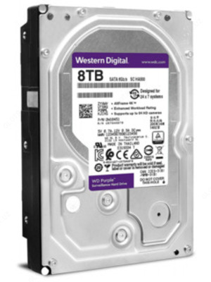 Жесткий диск Western Digital WD Purple 8 TB WD82PURZX для систем видеонаблюдения.