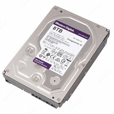 Жесткий диск Western Digital WD Purple 8 TB WD82PURZX для систем видеонаблюдения. - 3 454 590.2 сум / шт.