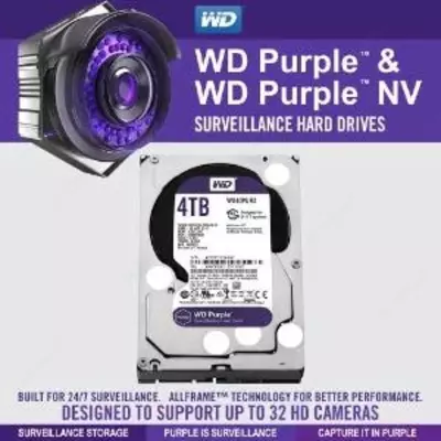 WD PURPLE HIKVISION 3.5" 4TB SURVEILLANCE Только в розницу