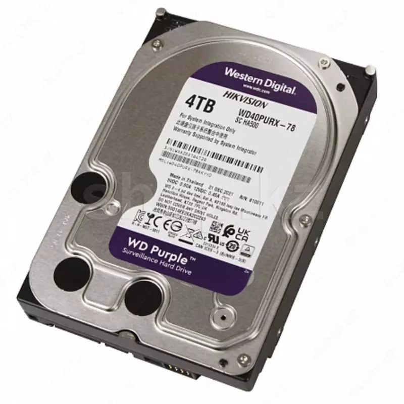 WD PURPLE HIKVISION 3.5" 4TB SURVEILLANCE