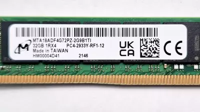 Micron 32GB (1x32GB) MTA18ADF4G72PZ-2G9BIT1 DDR4-2933MHz ECC RDIMM 1Rx4 Б/У registered только для серверов - 2 382 476 сум / шт
