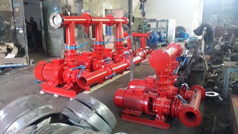 Насосная станция к системе пожаротушения - Монтаж систем порошкового пожаротушения