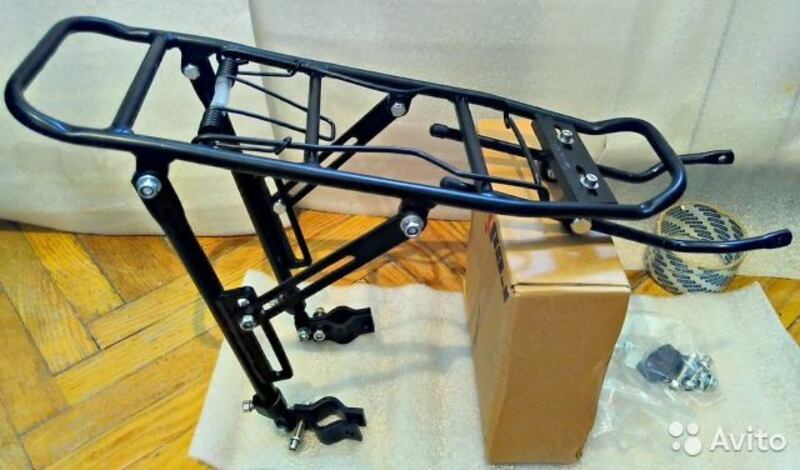 Velosipeddagi yuk javonlari.