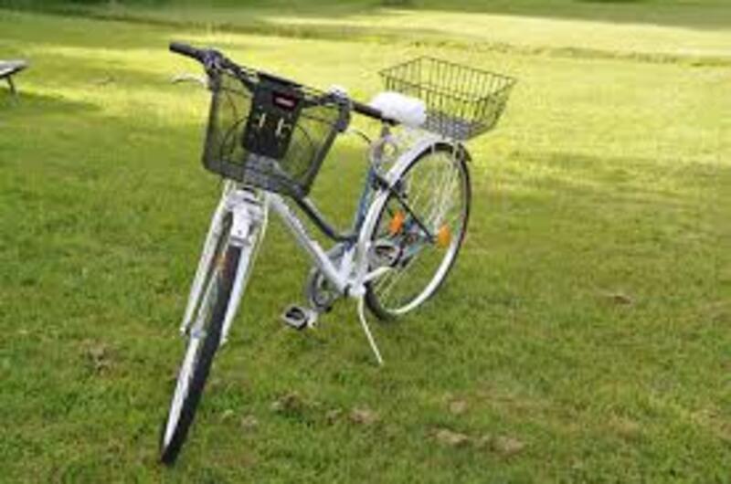 Velosipeddagi yuk javonlari.