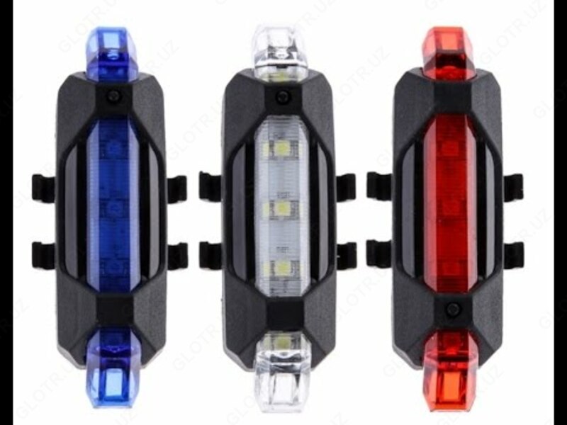 Velosiped uchun Li-Po batareyali USB LED orqa chiroq