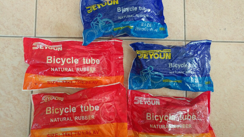 Velosiped kameralari o'lchamlari 12,14,16,18,20,24,26,28.