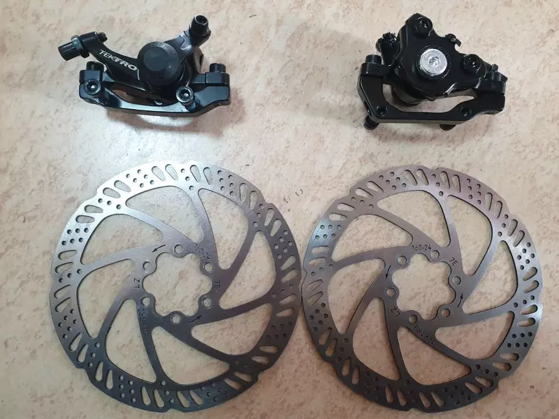 Комплект тормозов TEKTRO П/З с ротора tektro 160.