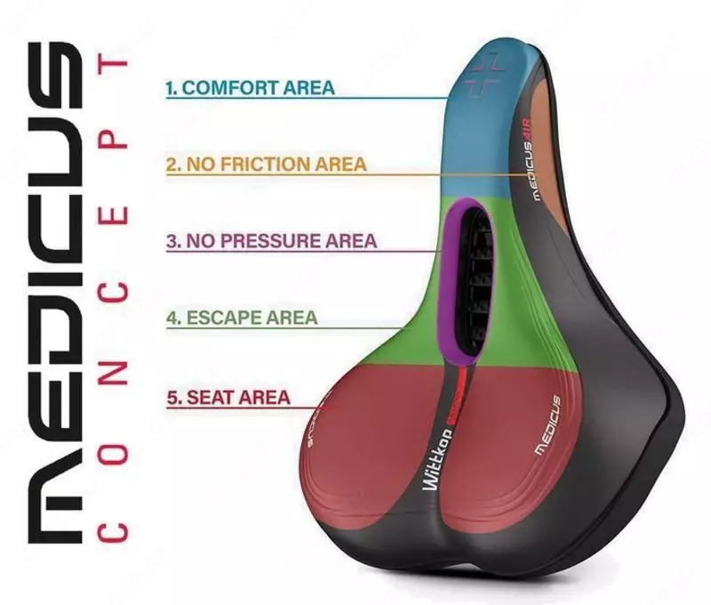Седло для треккинговых велосипедов Wittkop Medicus Air Memory foam Tracking