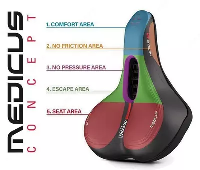 Седло для треккинговых велосипедов Wittkop Medicus Air Memory foam Tracking