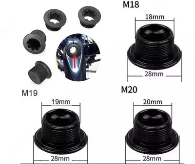 Болт MEROCA, гайка для левого шатуна Shimano и PROWHEEL