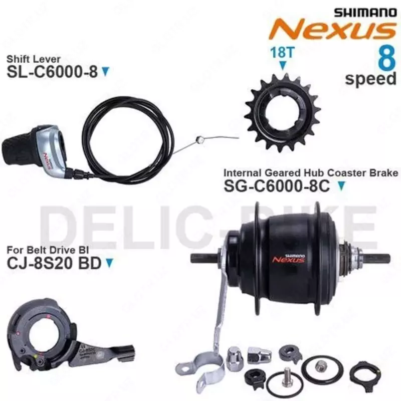 Планетарная втулка SHIMANO NEXUS 8 C6001, KSGC60018RALA