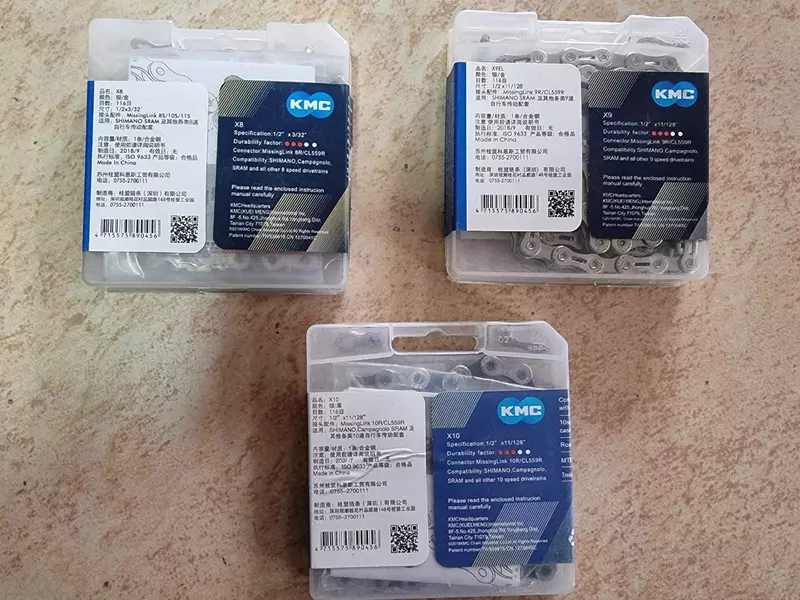 Цепь KMC X8, X9EL, X10 (подделка).