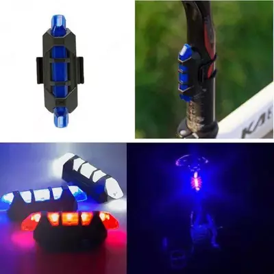 Стоп сигнал на велосипед USB фара задняя.