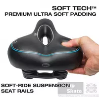 Велосипедное сиденье BELL широкое и мягкое. Только в розницу