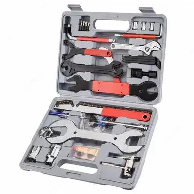 Набор велосипедных инструментов в чемодане Kenli KL-9810, 37 предметов.