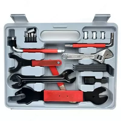 Набор велосипедных инструментов в чемодане Kenli KL-9810, 37 предметов.