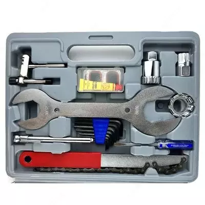 Набор велосипедных инструментов в чемодане Kenli KL-9810, 37 предметов.