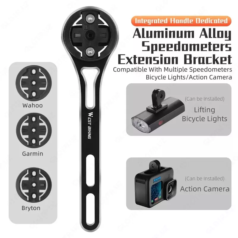 Крепление велокомпьютера и фонарь на велосипед.