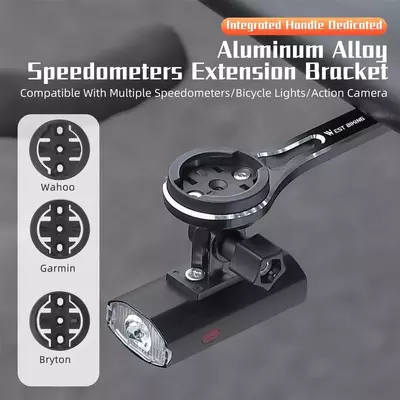 Крепление велокомпьютера и фонарь на велосипед.