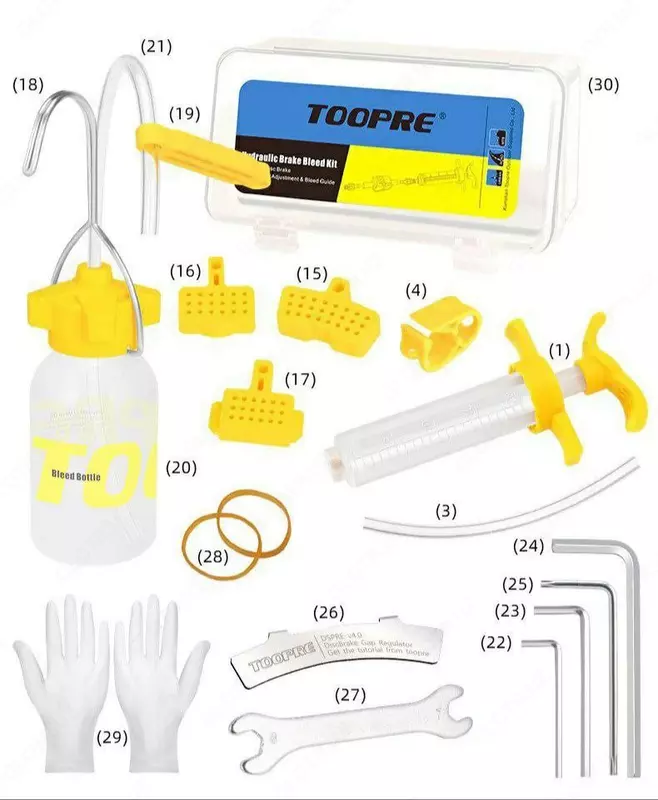 Универсальный набор для прокачки гидравлики TOOPRE