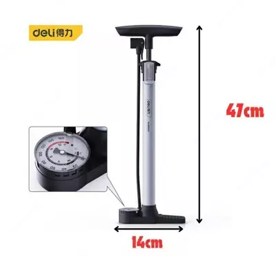 Насос Deli DL880005 с монометром