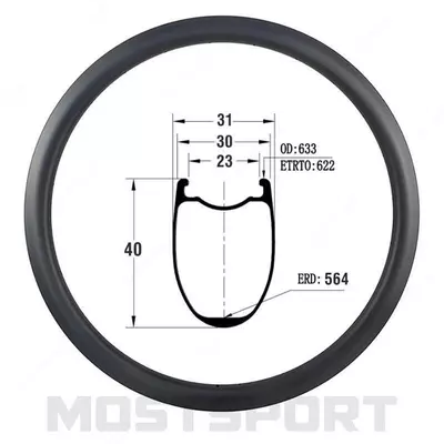 Obod karbonli graviyli velosipedlar uchun 700/622