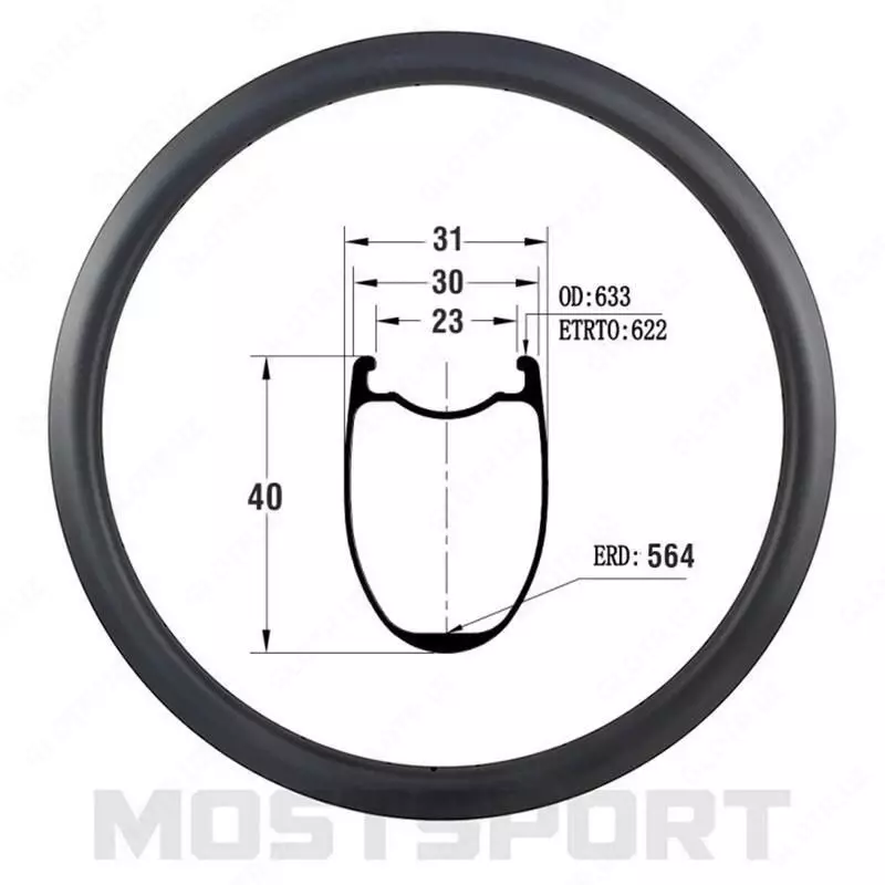 Obod karbonli graviyli velosipedlar uchun 700/622