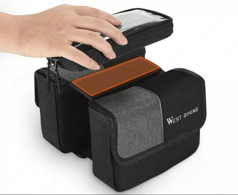 Сумка на раму велосипеда WEST BIKING с боковыми карманами