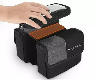 Сумка на раму велосипеда WEST BIKING с боковыми карманами