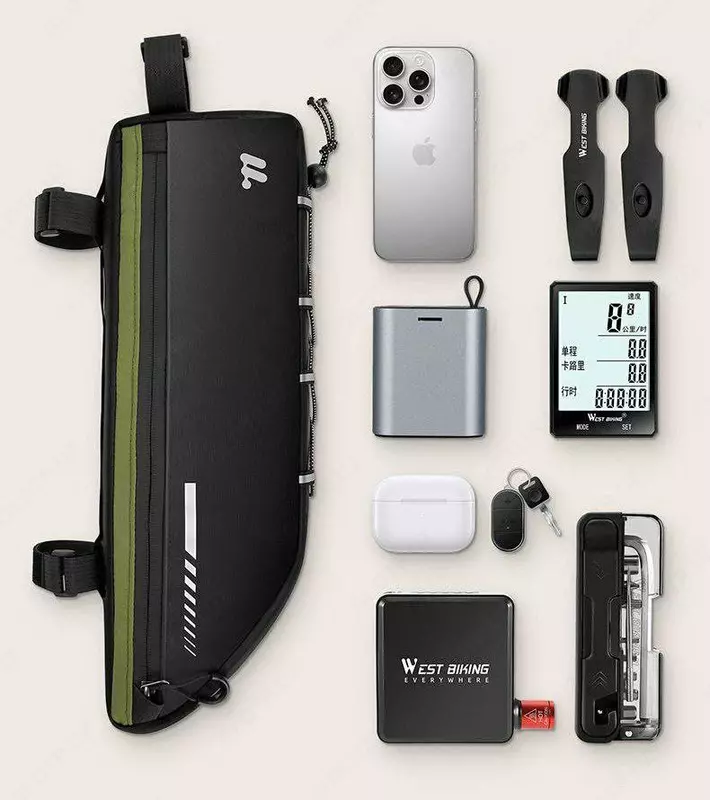 Сумка WEST BIKING под рамк длинная 2.6L