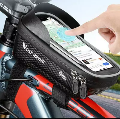 Велосипедная сумка WEST BIKING на раму с держателем для телефона 6.5L