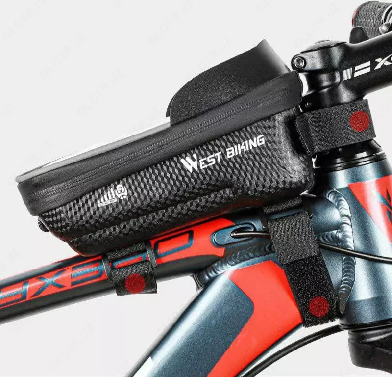 Велосипедная сумка WEST BIKING на раму с держателем для телефона 6.5L