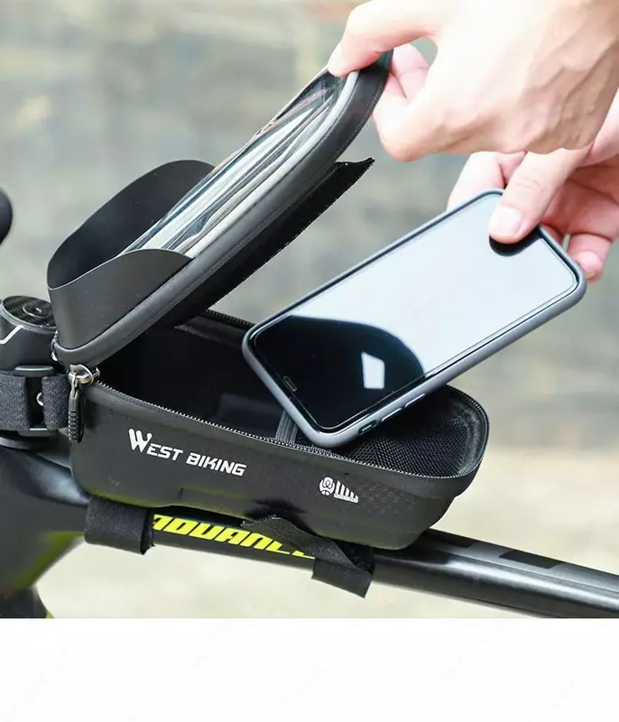Велосипедная сумка WEST BIKING на раму с держателем для телефона 6.5L