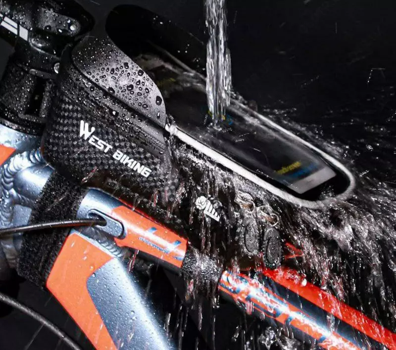 Велосипедная сумка WEST BIKING на раму с держателем для телефона 6.5L