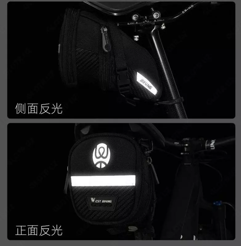 WEST BIKING velosiped egari uchun matodan tikilgan sumka