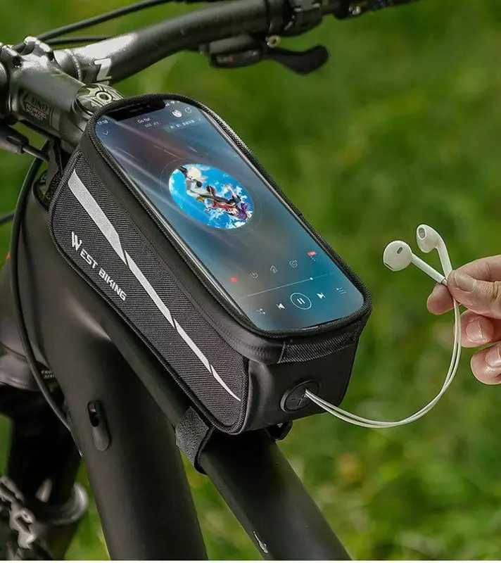 Велосипедная сумка WEST BIKING на раму с держателем для телефона