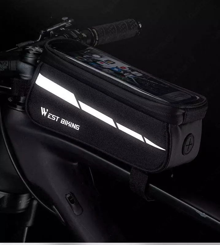 Велосипедная сумка WEST BIKING на раму с держателем для телефона