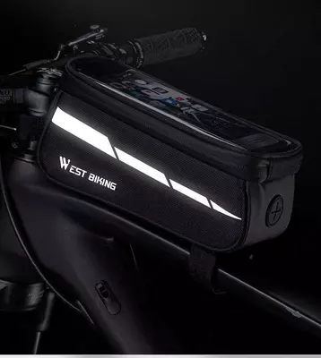 Велосипедная сумка WEST BIKING на раму с держателем для телефона