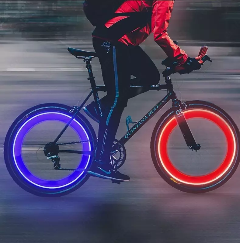 Фонарь на ниппель колеса велосипеда